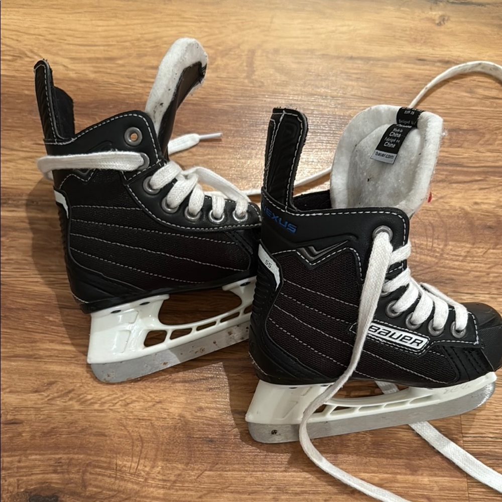 Bauer Black and White Ice Skates